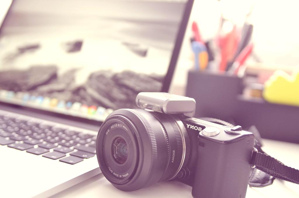 Collection of high-end computer accessories on desk